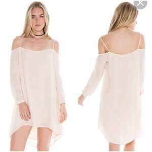 Womens Cloth & Stone Anthropologie Cold Shoulder Swing Boho Dress - Size Small